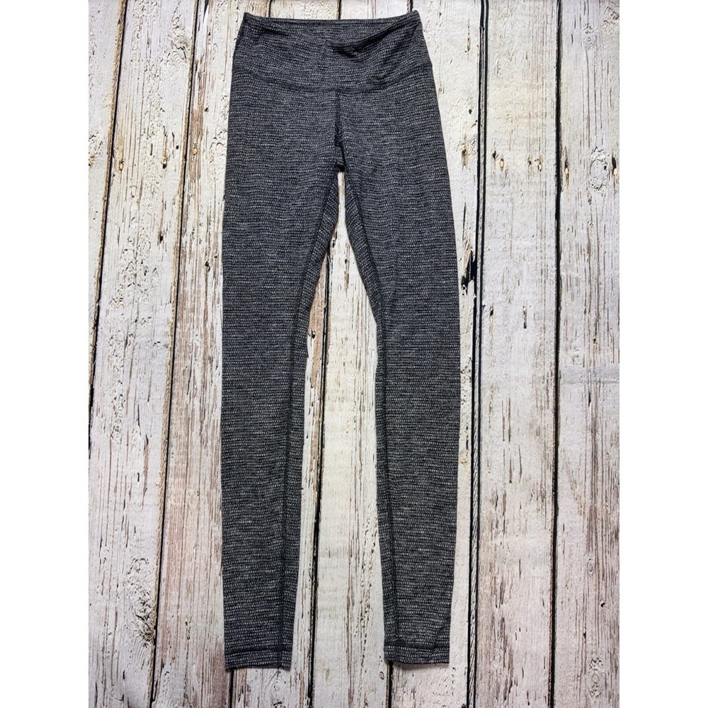 Lululemon Low-Rise Tight Leggings‎ Full Length Black White Gray Womens Size 4